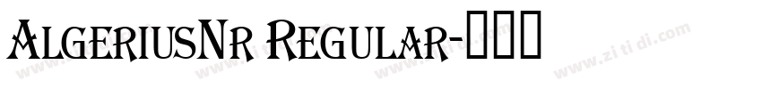 AlgeriusNr Regular字体转换